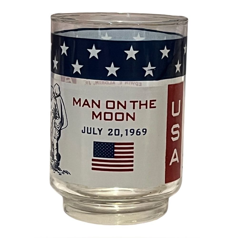 Apollo 11 Moon Landing Drinking Glass Man on The Moon July 20 1969 NASA Vintage
